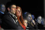 24 March 2013; Katie Taylor's mother Bridget watches on ahead of Katie Taylor's bout with Denista Eliseeva. Katie Taylor The Road to Rio - Castlebar, Royal Theatre, Castlebar, Co. Mayo. Picture credit: Stephen McCarthy / SPORTSFILE