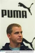 26 May 2003; Galway footballer Michael Donnellan, pictured at an announcement that Puma has signed an exclusive sponsorship agreement with six of Ireland's leading GAA Players. The announcement marks the first time that a sportswear company has delared that it has signed contracts with individual GAA players where they will benefit financially from the arrangement. Picture credit; Brendan Moran / SPORTSFILE