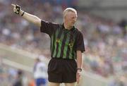 1 June 2003; Referee Pat Aherne pictured during the game. Guinness Munster Senior Hurling Championship, Limerick v Waterford, Semple Stadium, Thurles, Co. Tipperary. Picture credit; Brendan Moran / SPORTSFILE *EDI*
