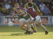 7 June 2003; Daithi Regan, Meath, in action against Westmeath's Damien Healy and Fergal Murray (4). Bank of Ireland Leinster Senior Football Championship replay, Meath v Westmeath, O'Moore Park, Portlaoise, Co. Laois. Picture credit; Brendan Moran / SPORTSFILE *EDI*