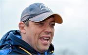 25 March 2013; Leinster forwards coach Jono Gibbes speaking to the media ahead of their side's Celtic League 2012/2013, Round 19, match against Ulster on Saturday. Leinster Rugby Squad Training and Media Briefing, Rosemount, UCD, Belfield, Dublin. Picture credit: Barry Cregg / SPORTSFILE