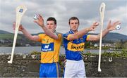 25 March 2013; In attendance at a GAA regional media event ahead of their Allianz League clash on Sunday in Semple Stadium are Nicky O'Connell, Clare, left, and Shane McGrath, Tipperary. Allianz GAA Regional Media Day, Killaloe / Ballina, Co. Tipperary. Picture credit: Diarmuid Greene / SPORTSFILE