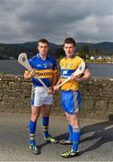 25 March 2013; In attendance at a GAA regional media event ahead of their Allianz League clash on Sunday in Semple Stadium are Shane McGrath, Tipperary, left, and Nicky O'Connell, Clare. Allianz GAA Regional Media Day, Killaloe / Ballina, Co. Tipperary. Picture credit: Diarmuid Greene / SPORTSFILE