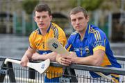 25 March 2013; In attendance at a GAA regional media event ahead of their Allianz League clash on Sunday in Semple Stadium are Nicky O'Connell, Clare, left, and Shane McGrath, Tipperary. Allianz GAA Regional Media Day, Killaloe / Ballina, Co. Tipperary. Picture credit: Diarmuid Greene / SPORTSFILE
