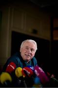 25 March 2013; Republic of Ireland manager Giovanni Trapattoni speaking to the media during a press conference ahead of their side's 2014 FIFA World Cup, Group C, qualifier match against Austria on Tuesday. Republic of Ireland Squad Press Conference, Grand Hotel, Malahide, Co. Dublin. Picture credit: David Maher / SPORTSFILE