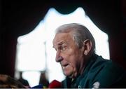 25 March 2013; Republic of Ireland manager Giovanni Trapattoni speaking to the media during a press conference ahead of their side's 2014 FIFA World Cup, Group C, qualifier match against Austria on Tuesday. Republic of Ireland Squad Press Conference, Grand Hotel, Malahide, Co. Dublin. Picture credit: David Maher / SPORTSFILE