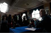 25 March 2013; Republic of Ireland manager Giovanni Trapattoni speaking to the media during a press conference ahead of their side's 2014 FIFA World Cup, Group C, qualifier match against Austria on Tuesday. Republic of Ireland Squad Press Conference, Grand Hotel, Malahide, Co. Dublin. Picture credit: David Maher / SPORTSFILE