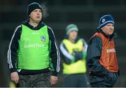 27 March 2013; Limerick manager Tom McGlinchey, left, and Cork manager John Cleary during the game. Cadbury Munster GAA Football Under 21 Championship Semi-Final, Limerick v Cork, Gaelic Grounds, Limeick. Picture credit: Diarmuid Greene / SPORTSFILE