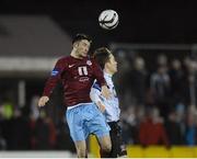 28 March 2013; John Dillon, Dundalk, in action against Ryan Brennan, Drogheda United. Airtricity League Premier Division, Dundalk v Drogheda United, Oriel Park, Dundalk, Co. Louth. Photo by Sportsfile