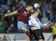 28 March 2013; Alan Byrne, Drogheda United, in action against Chris Shields, Dundalk. Airtricity League Premier Division, Dundalk v Drogheda United, Oriel Park, Dundalk, Co. Louth. Photo by Sportsfile