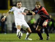 29 March 2013; Anthony Elding, Sligo Rovers, in action against Stephen Paisley, Bohemians. Airtricity League Premier Division, Bohemians v Sligo Rovers, Dalymount Park, Dublin. Picture credit: David Maher / SPORTSFILE