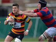 30 March 2013; Sean Carey, Lansdowne, is tackled by Simon Crawford, Clontarf. Ulster Bank League, Division 1A, Lansdowne v Clontarf, Aviva Stadium, Lansdowne Road, Dublin. Picture credit: Matt Browne / SPORTSFILE