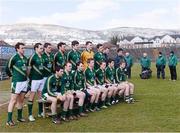31 March 2013; The Meath team line up for the traditional team photograph. Allianz Football League, Division 3, Antrim v Meath, Casement Park, Belfast, Co. Antrim. Photo by Sportsfile