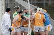31 March 2013; A row breaks out between the two teams during the game. Allianz Hurling League, Division 1B, Antrim v Offaly, Casement Park, Belfast, Co. Antrim. Photo by Sportsfile