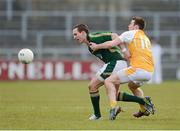 31 March 2013; Graham Reilly, Meath, in action against Conor Murray, Antrim. Allianz Football League, Division 3, Antrim v Meath, Casement Park, Belfast, Co. Antrim. Photo by Sportsfile