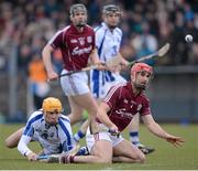 31 March 2013; Fergal Moore, Galway, in action against Maurice Shanahan, Waterford. Allianz Hurling League, Division 1A, Waterford v Galway. Walsh Park, Waterford. Picture credit: Stephen McCarthy / SPORTSFILE