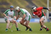 24 March 2013; Stephen Lambert, London, in action against Adrian Brennan, Mayo. Allianz Hurling League, Division 2B, Mayo v London. Elverys MacHale Park, Castlebar, Co. Mayo. Picture credit: Stephen McCarthy / SPORTSFILE