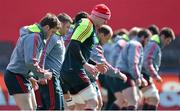 3 April 2013; Munster's Mike Sherry, Dave Kilcoyne and Paul O'Connell amongst team-mates during squad training ahead of their Heineken Cup quarter-final against Harlequins on Sunday. Munster Rugby Squad Training, Musgrave Park, Cork. Picture credit: Diarmuid Greene / SPORTSFILE