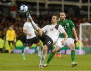 26 March 2013; Martin Harnik, Austria, in action against Marc Wilson, Republic of Ireland. 2014 FIFA World Cup Qualifier, Group C, Republic of Ireland v Austria, Aviva Stadium, Lansdowne Road, Dublin. Picture credit: Brian Lawless / SPORTSFILE
