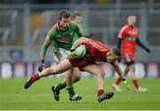 17 March 2013; Alan Hubbard, Ballymun Kickhams, in action against Damien Kelleher, St Brigid's. AIB GAA Football All-Ireland Senior Club Championship Final, Ballymun Kickhams, Dublin, v St Brigid's, Roscommon. Croke Park, Dublin. Picture credit: Stephen McCarthy / SPORTSFILE