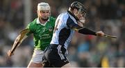 6 April 2013; David O'Callaghan, Dublin, in action against Tom Condon, Limerick. Allianz Hurling League, Division 1B Play-Off, Dublin v Limerick, Semple Stadium, Thurles, Co. Tipperary. Picture credit: Diarmuid Greene / SPORTSFILE