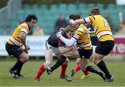 7 April 2013; Danny Barnes, Munster A, is tackled by Grant Pointer, Cornish Pirates. British & Irish Cup Quarter-Final, Cornish Pirates v Munster A, The Mennaye Field, Cornwall, England. Picture credit: Dan Mullan / SPORTSFILE