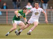 7 April 2013; Kieran O'Leary, Kerry, in action against Aidan McCrory, Tyrone. Allianz Football League, Division 1, Tyrone v Kerry, Healy Park, Omagh, Co. Tyrone. Picture credit: Stephen McCarthy / SPORTSFILE