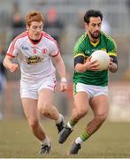 7 April 2013; Paul Galvin, Kerry, in action against Peter Harte, Tyrone. Allianz Football League, Division 1, Tyrone v Kerry, Healy Park, Omagh, Co. Tyrone. Picture credit: Stephen McCarthy / SPORTSFILE
