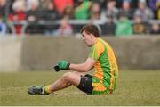 7 April 2013; A disappointed Eamonn McGee, Donegal at the end of the game. Allianz Football League, Division 1, Donegal v Dublin, Páirc MacCumhaill, Ballybofey, Co. Donegal. Picture credit: Oliver McVeigh / SPORTSFILE