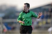 6 April 2013; Referee Eamon O'Grady, Leitrim. Cadbury Connacht GAA Football Under 21 Championship Final, Roscommon v Galway, Dr. Hyde Park, Roscommon. Picture credit: Stephen McCarthy / SPORTSFILE