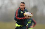 9 April 2013; Munster's Simon Zebo in action during squad training ahead of their Celtic League game against Leinster on Saturday. Munster Rugby Squad Training, University of Limerick, Limerick. Picture credit: Diarmuid Greene / SPORTSFILE