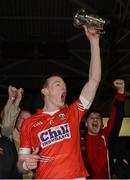 10 April 2013; Cork captain Damien Cahalane lifts the cup after victory over Tipperary. Cadbury Munster GAA Football Under 21 Championship Final, Tipperary v Cork, Semple Stadium, Thurles, Co. Tipperary. Picture credit: Diarmuid Greene / SPORTSFILE
