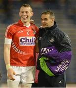 10 April 2013; Cork captain Damien Cahalane and goalkeeper coach Ger Keely celebrate after victory over Tipperary. Cadbury Munster GAA Football Under 21 Championship Final, Tipperary v Cork, Semple Stadium, Thurles, Co. Tipperary. Picture credit: Diarmuid Greene / SPORTSFILE