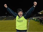 10 April 2013; Cavan manager Peter Reilly celebrates at the final whistle. Cadbury Ulster GAA Football Under 21 Championship Final, Cavan v Donegal, Brewster Park, Enniskillen, Co. Fermanagh. Picture credit: Oliver McVeigh / SPORTSFILE