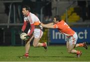 16 March 2013; Shane Lennon, Louth, in action against Brendan Donaghy, Armagh. Allianz Football League, Division 2, Armagh v Louth, Athletic Grounds, Armagh. Picture credit: Oliver McVeigh / SPORTSFILE