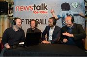 11 April 2013; Former Republic of Ireland internationals Jason McAteer, second from left, and Phil Babb, second from right, with Graham Hunter, European football correspondent, right, and Newstalk 106-108 FM’s Off the Ball presenter Ger Gilroy in advance of the exclusive live broadcast of Ireland’s most popular sports radio show ‘Off the Ball’ in the Mercantile Hotel, Dame Street, Dublin. Picture credit: Matt Browne / SPORTSFILE