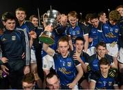10 April 2013; The Cavan players celebrate with the Irish News Cup. Cadbury Ulster GAA Football Under 21 Championship Final, Cavan v Donegal, Brewster Park, Enniskillen, Co. Fermanagh. Picture credit: Oliver McVeigh / SPORTSFILE