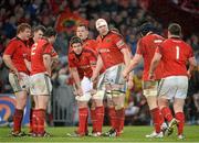 13 April 2013; Munster's Paul O'Connell calls his forwards together for a scrum during the second half. Celtic League 2012/13, Round 20, Munster v Leinster, Thomond Park, Limerick. Picture credit: Brendan Moran / SPORTSFILE