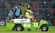 13 April 2013; Dave Kearney, Leinster, is stretchered off the pitch after receiving a head injury. Celtic League 2012/13, Round 20, Munster v Leinster, Thomond Park, Limerick. Picture credit: Diarmuid Greene / SPORTSFILE