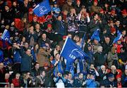 13 April 2013; Leinster supporters celebrate after the game. Celtic League 2012/13, Round 20, Munster v Leinster, Thomond Park, Limerick. Picture credit: Diarmuid Greene / SPORTSFILE