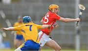 14 April 2013; Cathal Naughton, Cork, in action against Patrick O'Connor, Clare. Allianz Hurling League, Division 1A, Relegation Play-off, Clare v Cork, Gaelic Grounds, Limerick. Picture credit: Diarmuid Greene / SPORTSFILE