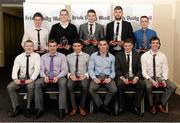 15 April 2013; Irish Daily Mail Football Future Champions 2013 award recipients. Front row, from left, Colin Walshe, DIT/Monaghan, Kieran Martin, Athlone IT/Westmeath, Jason Doherty, DIT/Mayo, Donal Lenihan, IT Blanchardstown/Meath, Conor Cox, UCC/Kerry, and Conor Sweeney, UCC/Tipperary. Back row, from left, Robert Lambert, DIT/Wicklow, Bryan Menton, DIT/Meath, David Givney, DIT/Cavan, Aidan O'Shea, DIT/Mayo, and Alan Coyne accepting on behalf of Jonny Cooper, DCU/Dublin and Michael Murphy, DCU/Donegal. Irish Daily Mail Future Champions Awards 2013, Croke Park, Dublin. Photo by Sportsfile