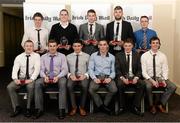 15 April 2013; Irish Daily Mail Football Future Champions 2013 award recipients. Front row, from left, Colin Walshe, DIT/Monaghan, Kieran Martin, Athlone IT/Westmeath, Jason Doherty, DIT/Mayo, Donal Lenihan, IT Blanchardstown/Meath, Conor Cox, UCC/Kerry, and Conor Sweeney, UCC/Tipperary. Back row, from left, Robert Lambert, DIT/Wicklow, Bryan Menton, DIT/Meath, David Givney, DIT/Cavan, Aidan O'Shea, DIT/Mayo, and Alan Coyne accepting on behalf of Jonny Cooper, DCU/Dublin and Michael Murphy, DCU/Donegal. Irish Daily Mail Future Champions Awards 2013, Croke Park, Dublin. Photo by Sportsfile