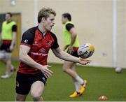 17 April 2013; Ulster's Andrew Trimble in action during squad training ahead of their side's Celtic League 2012/13, Round 21, game against Connacht on Friday. Ulster Rugby Squad Training, University of Ulster Sports Facilities, Jordanstown, Belfast, Co. Antrim. Picture credit: Oliver McVeigh / SPORTSFILE