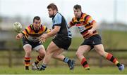 20 April 2013; Duncan Casey, Shannon, in action against Mark Roche, left, and Simon Morrissey, Lansdowne. Ulster Bank League, Division 1A, Shannon v Lansdowne, Coonagh, Limerick. Picture credit: Diarmuid Greene / SPORTSFILE