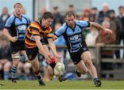 20 April 2013; Tom Kiersey, Lansdowne, in action against Eric Maloney, Shannon. Ulster Bank League, Division 1A, Shannon v Lansdowne, Coonagh, Limerick. Picture credit: Diarmuid Greene / SPORTSFILE