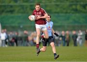 20 April 2013; Conor Doherty, Galway, in action against Chris Guckian, Dublin. Opening of the new pitch at Round Tower GAA Club, Dublin v Galway, Round Tower GAA Club, Monastery Road, Clondalkin, Dublin. Picture credit: Barry Cregg / SPORTSFILE