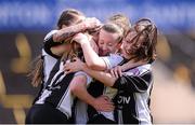 21 April 2013; Siobhan Kileen, Raheny United, 11, celebrates with team-mates after scoring her side's first goal. Bus Éireann Women’s National League, Raheny United v Peamount United, Morton Stadium, Santry, Dublin. Picture credit: Stephen McCarthy / SPORTSFILE