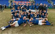 21 April 2013; The St. Mary’s team celebrate with the trophy after the game. 98FM Metropolitan Cup Final, Lansdowne v St. Mary’s, Donnybrook Stadium, Donnybrook, Dublin. Picture credit: Pat Murphy / SPORTSFILE
