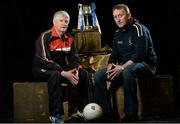 23 April 2013; Derry manager Brian McIver, left, and Westmeath manager Pat Flanagan in attendance at an Allianz Football League Division 1 & 2 Finals press conference. Croke Park, Dublin. Picture credit: David Maher / SPORTSFILE